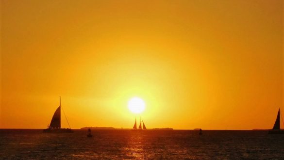 Fotodagbog fra Florida - Solnedgang på Sunset Pier i Key West - Rejsdiglykkelig.dk