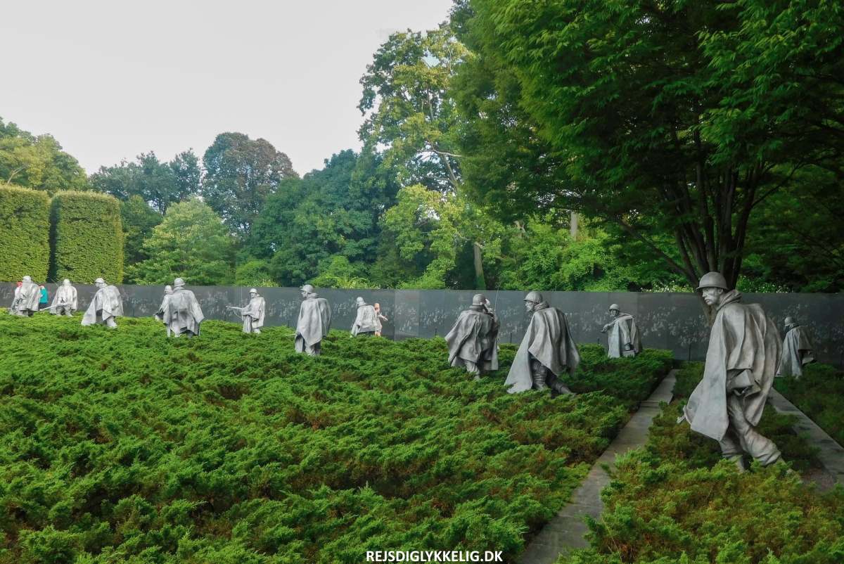 Seværdigheder og Oplevelser i Washington DC - Korean War Memorial - Rejs Dig Lykkelig