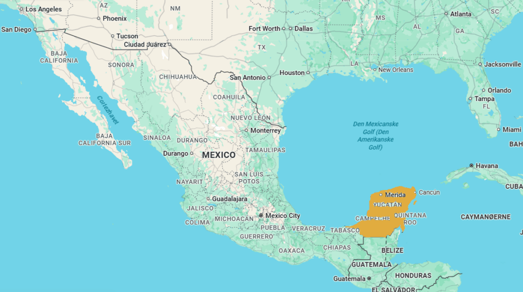 Rejseguide til Yucatan-halvøen - Kort over Yucatan - Rejs Dig Lykkelig Rejseguide til Yucatan-halvøen - Kort over Yucatan - Rejs Dig Lykkelig