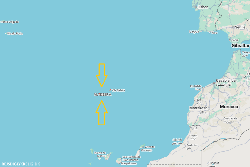 Rejseguide til Madeira - Kort over hvor Madeira ligger - Rejs Dig Lykkelig